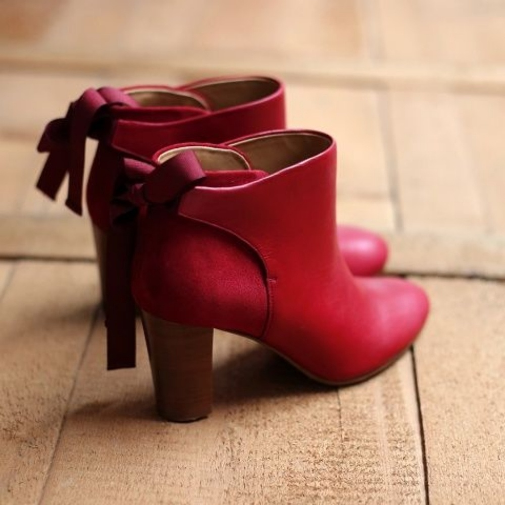 Sezane Red Farrow Boots
